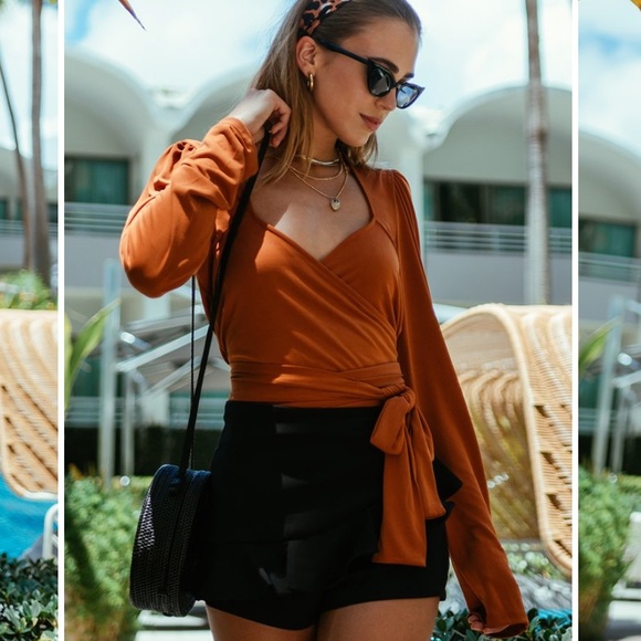 Mia Wrap Top - Picture 2 of 3